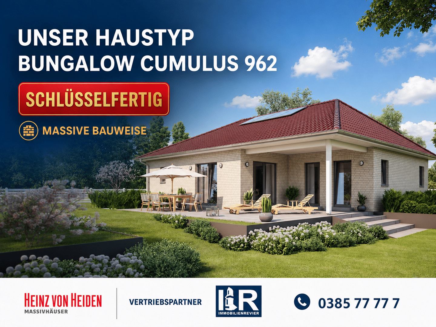 Winkelbungalow mit 123 qm Wlf.+++ schlüsselfertige und massive Bauweise, 19073 Wittenförden