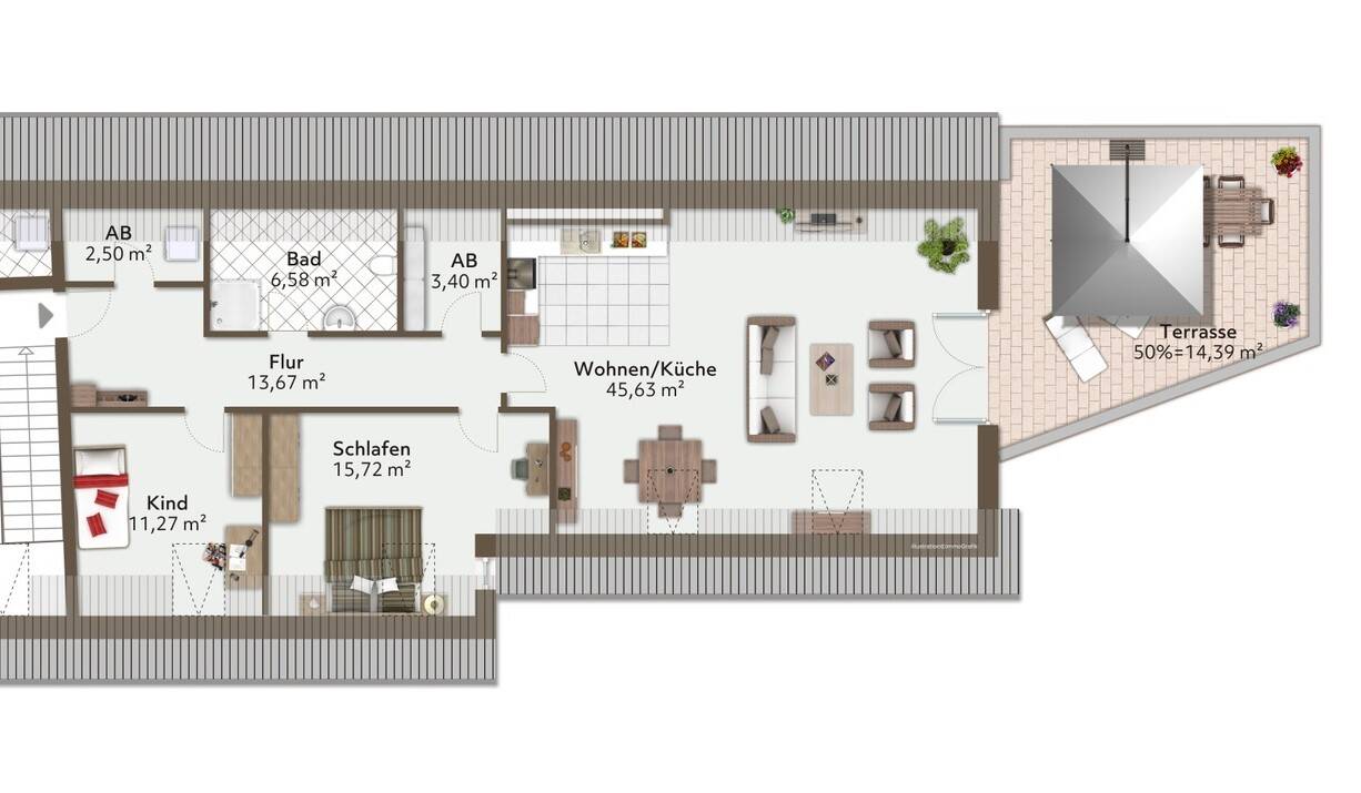 Penthousestyle im charmanten Altbau mit Dachterrasse und Aufzug, WE 6, DG, 67363 Lustadt