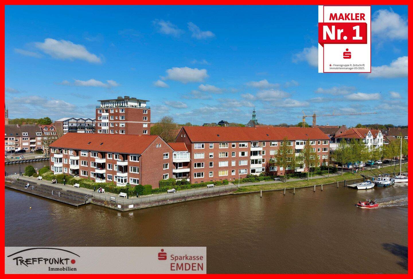 Attraktive 3-Zimmer-Eigentumswohnung mit einzigartigem Delftbilck, 26721 Emden (Barenburg Conrebbersweg Früchteburg Harsweg Stadtzentrum)