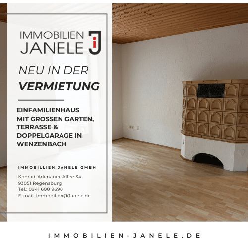 Einfamilienhaus mit großen Garten, Terrasse & Doppelgarage in Wenzenbach, 93173 Wenzenbach
