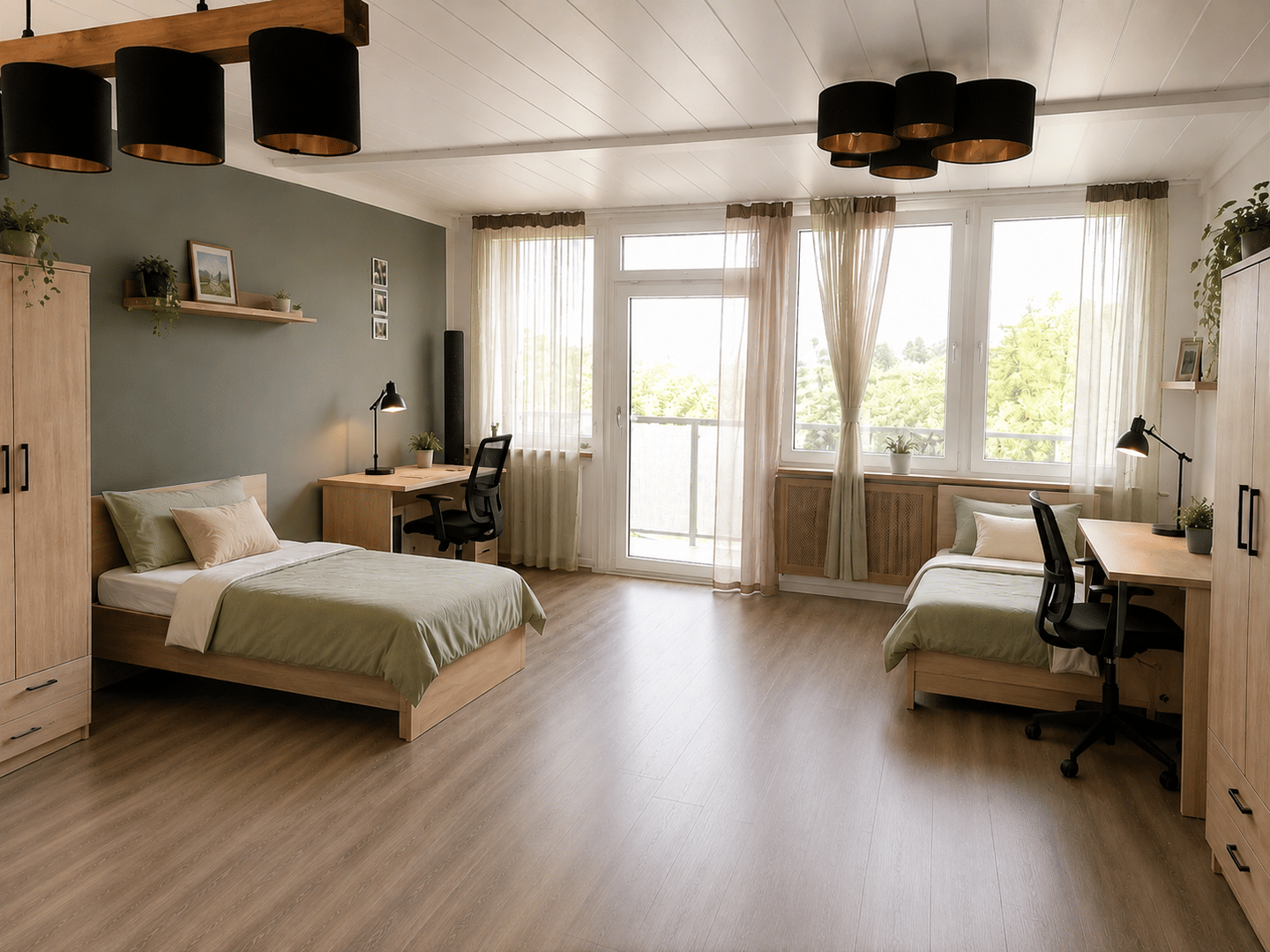 Mitbewohnerzimmer mit balkon für 2 Personen in einer Wohngemeinschaft, 91056 Erlangen