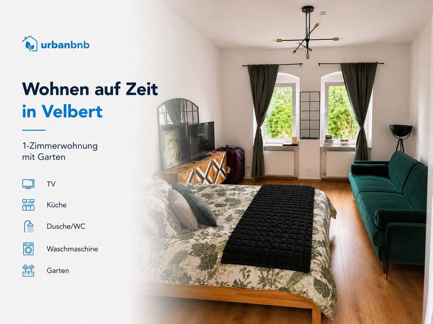 Möblierte 1-Zimmerwohnung Velbert – Wohnen auf Zeit Wuppertal, 42555 Velbert