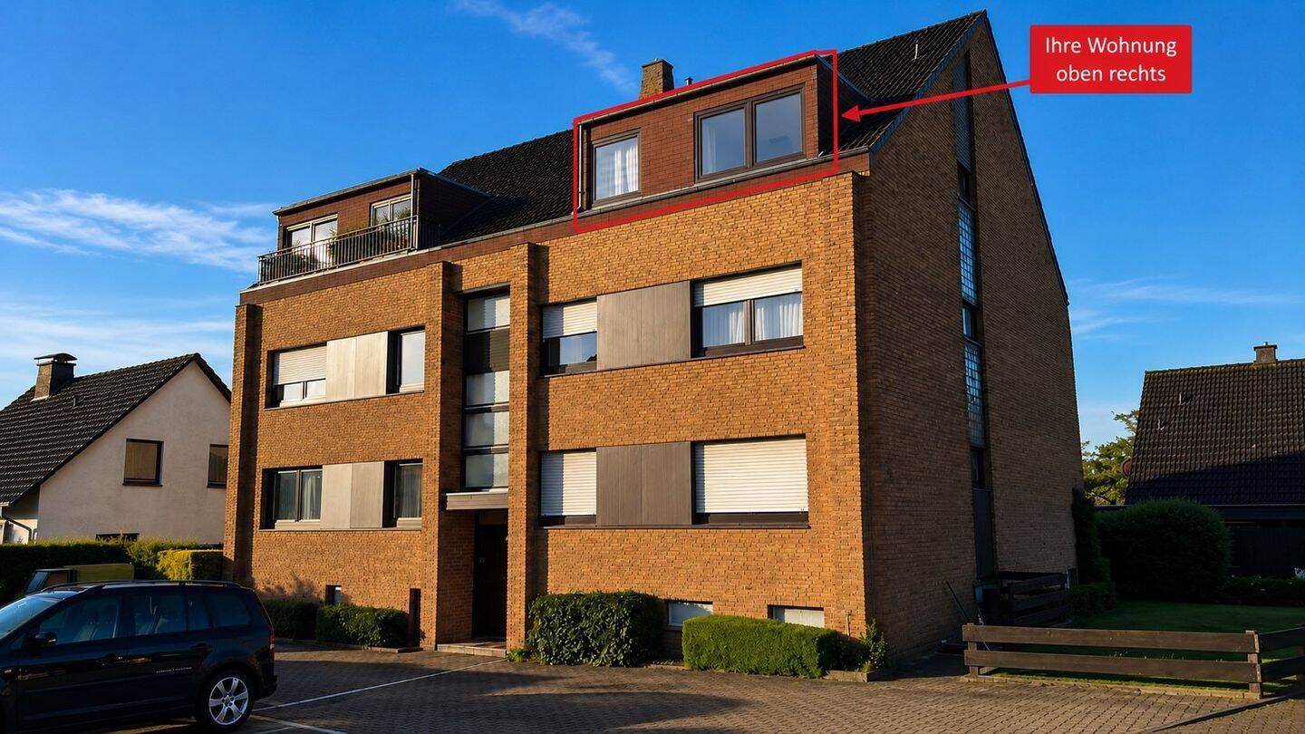 Lichtdurchflutete 3 Zimmer-Wohnung in Bünde: Große Dachterrasse!, 32257 Bünde
