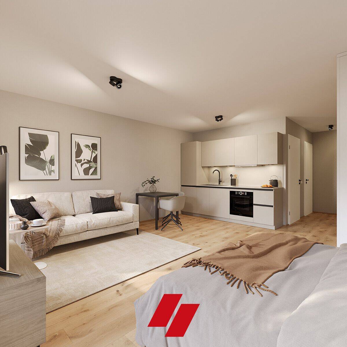 Neubau Erstbezug; Exklusives und hochwertig ausgestattetes1 Zi. Appartement in Haus B, 28207 Bremen (Hastedt)