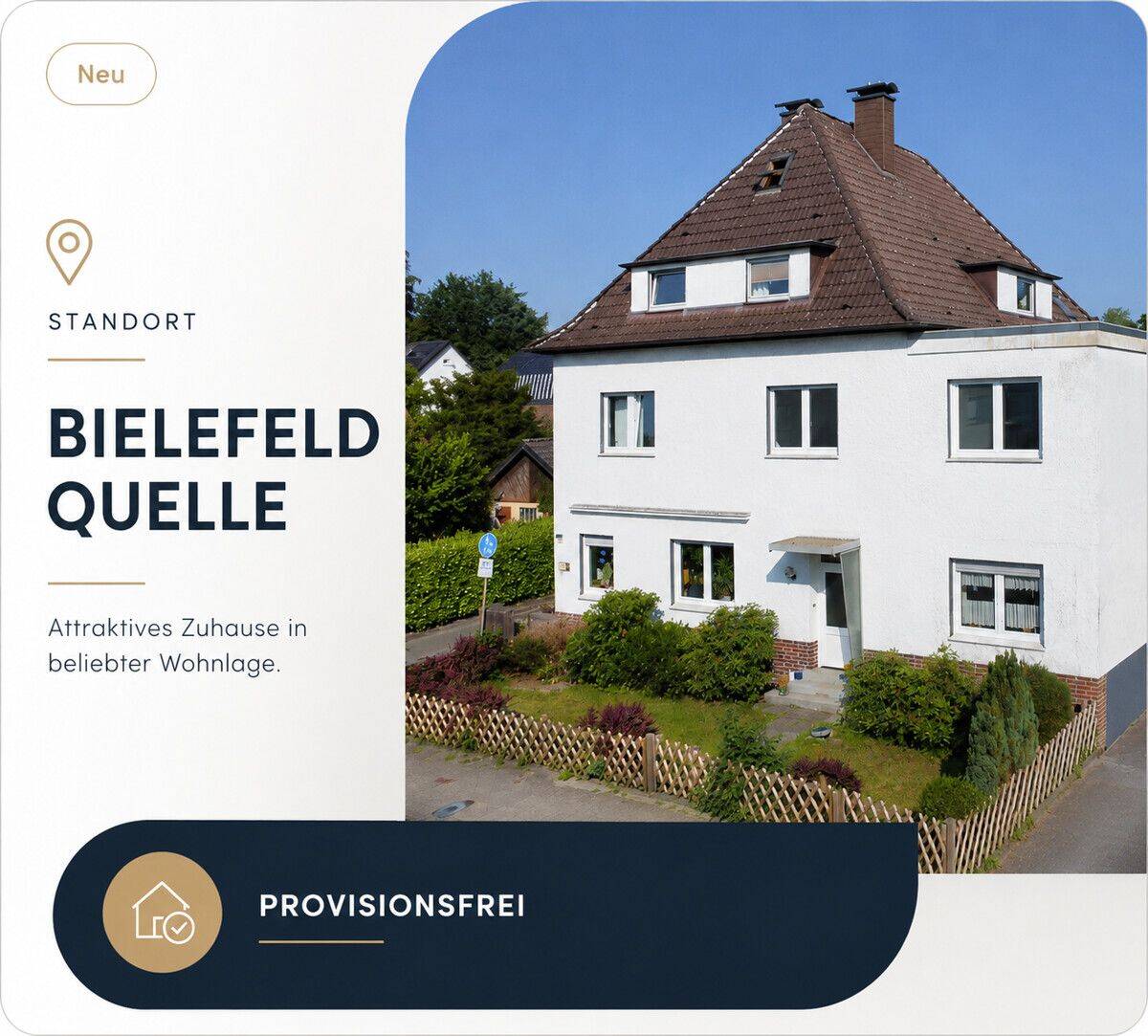 Attraktives Mehrfamilienhaus mit fünf Wohneinheiten und steuerlichem Mehrwert in Bielefeld-Quelle, 33649 Bielefeld (Brackwede Holtkamp Quelle Ummeln)