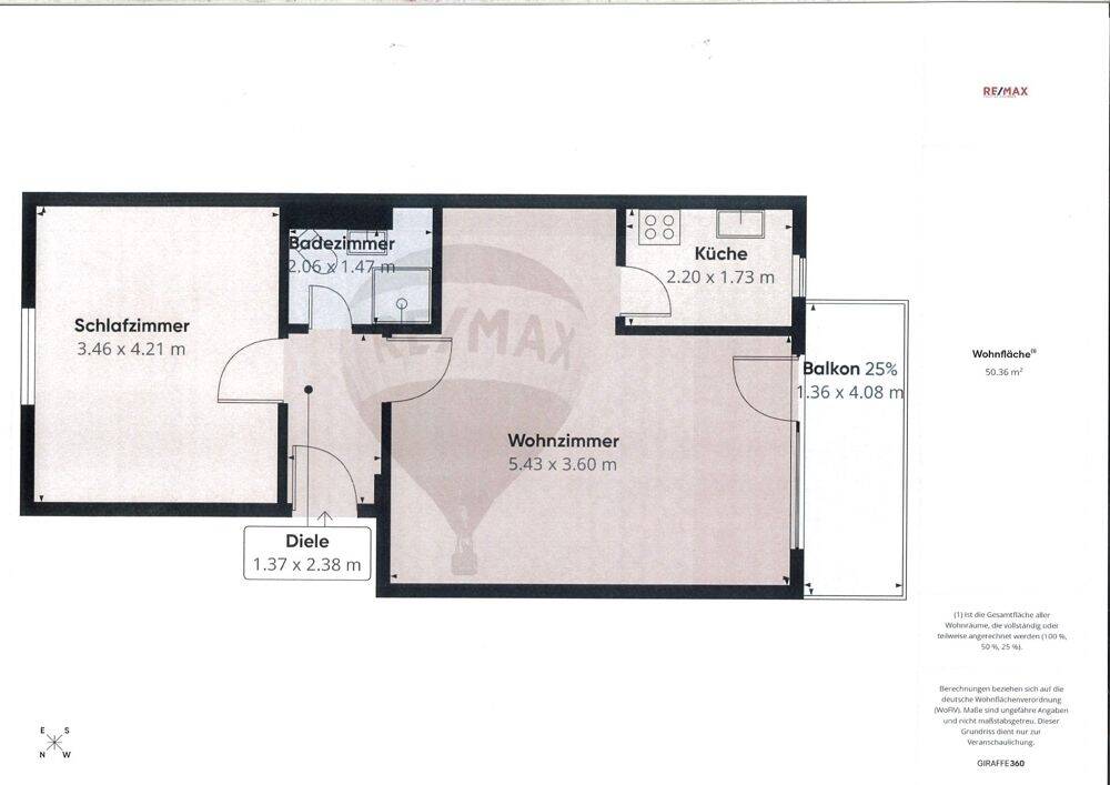 Saarbrücken-Malstatt: Gut geschnittene Wohnung mit 2 Zimmern, Küche, Bad, Balkon, Keller und Garage, 66115 Saarbrücken