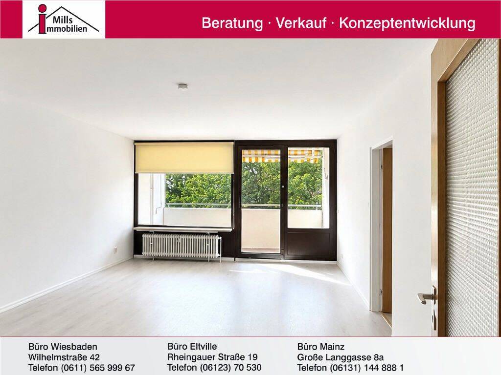 Wiesbaden-Delkenheim: Großzügige 2 ZKB mit Wohnküche, Loggia und Aufzug, 65205 Wiesbaden