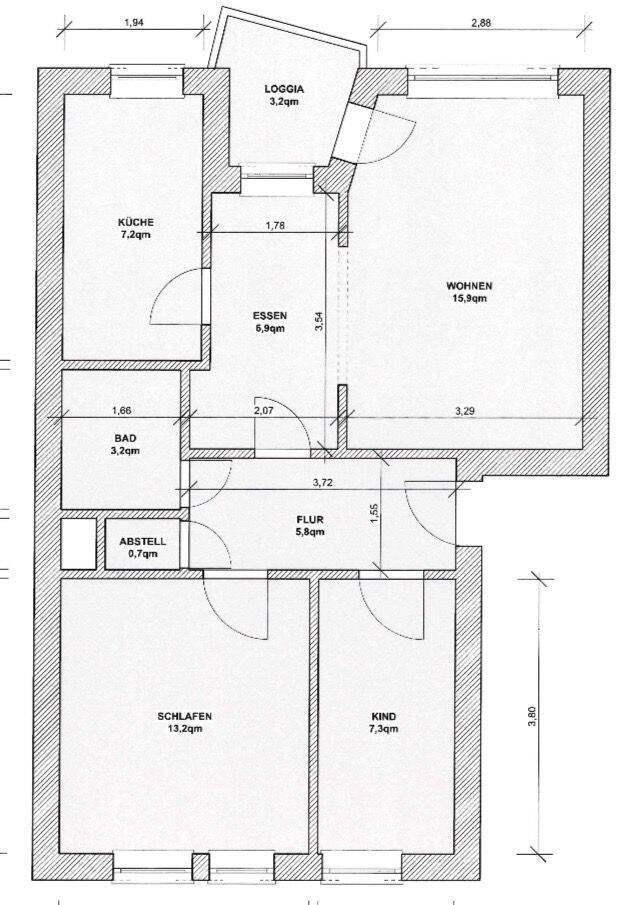 Hamburg Eidelstedt 2,5-Zimmer-Wohnung mit Loggia und Stellplatz in Hamburg-Eidelstedt, 22523 Hamburg (Eimsbüttel Eidelstedt)