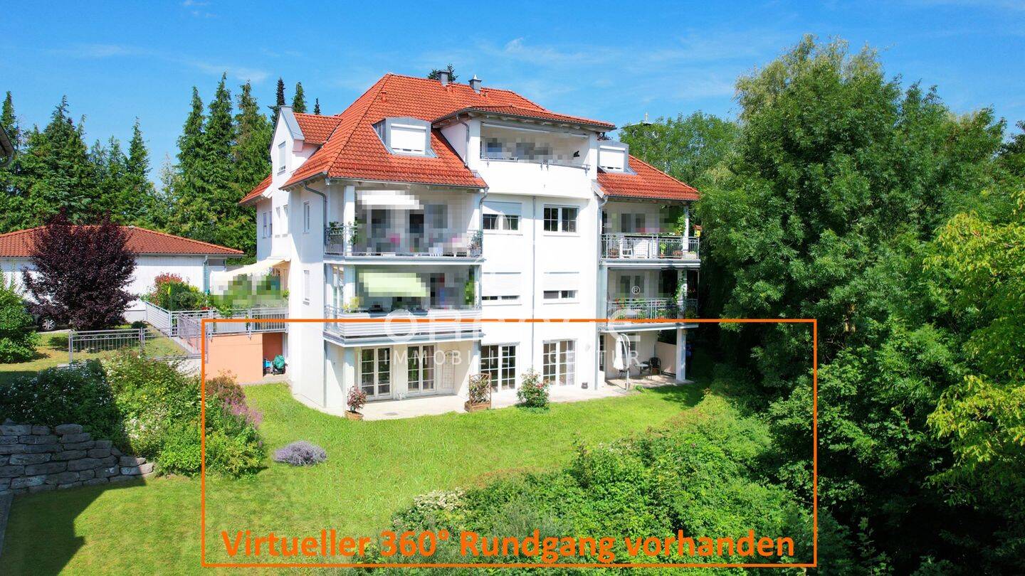PROVISIONSFREI: Traumhafte gehobene 3 Zi-Garten-ETW inkl. Fernblick, 3 Terrassen 2 Bäder 1 TG & 2 ST, 94086 Bad Griesbach i. Rottal