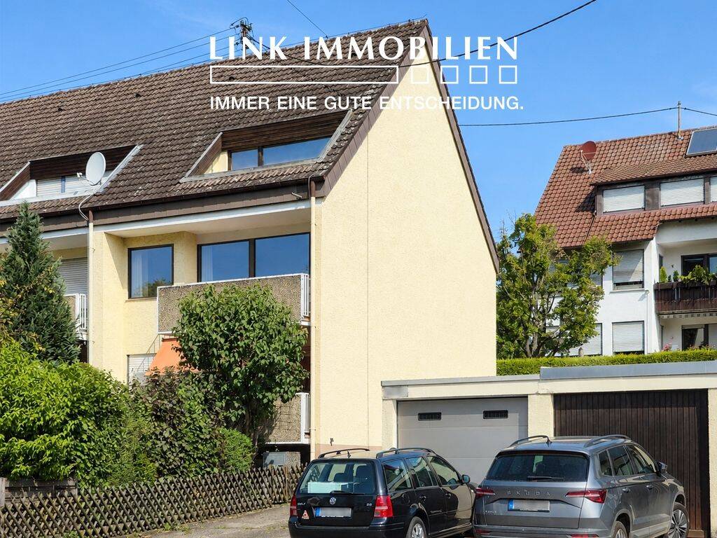 Filderstadt-Bernhausen: Attraktives Reiheneckhaus mit Garten, Loggien und Garage – vermietet, 70794 Filderstadt