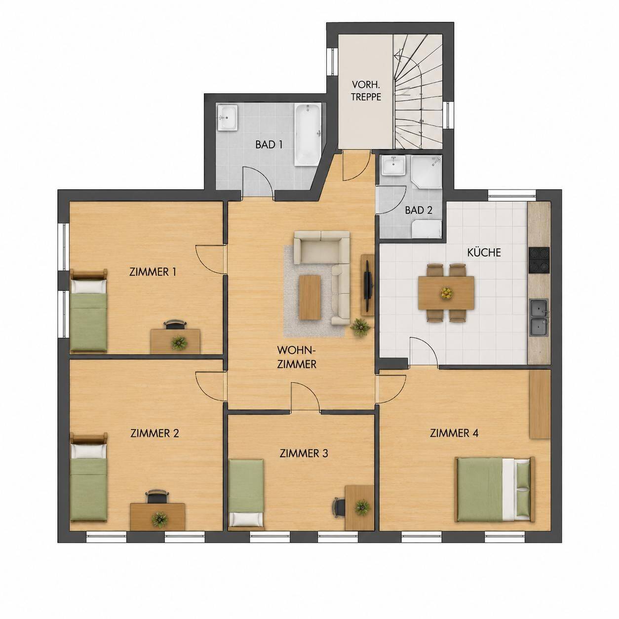 Erstbezug – hochwertige, großzügige 5-Zimmer-Wohnung im Herzen von Bad Segeberg (WG geeignet), 23795 Bad Segeberg