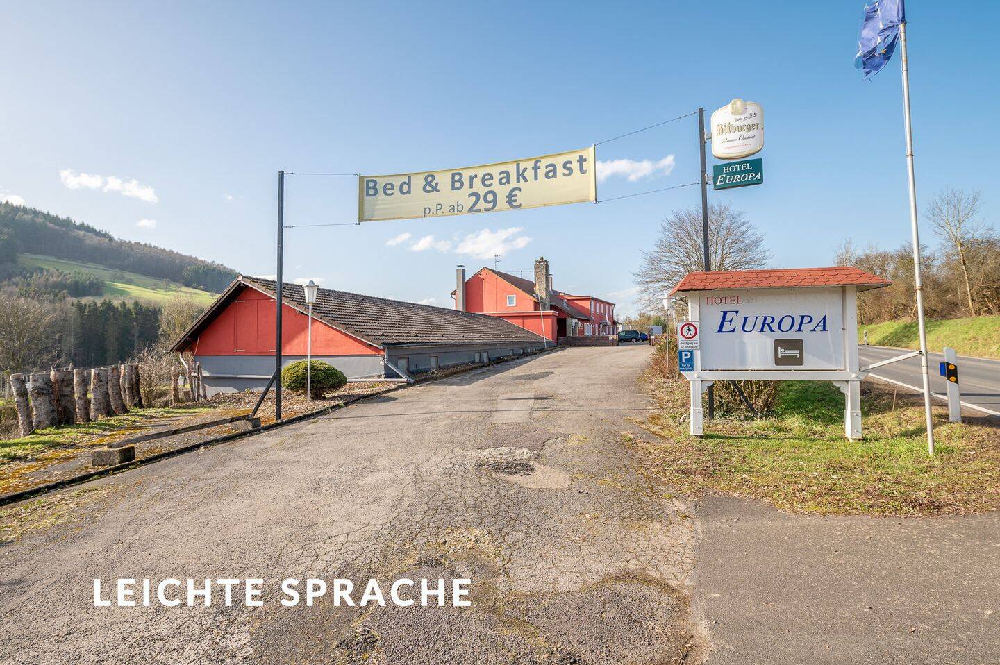 Gewerbe-Fläche. – Die Fläche ist im Bornweg 15. – Der Ort heißt Holsthum. – TEXT IN LEICHTER SPRACHE, 54668 Holsthum