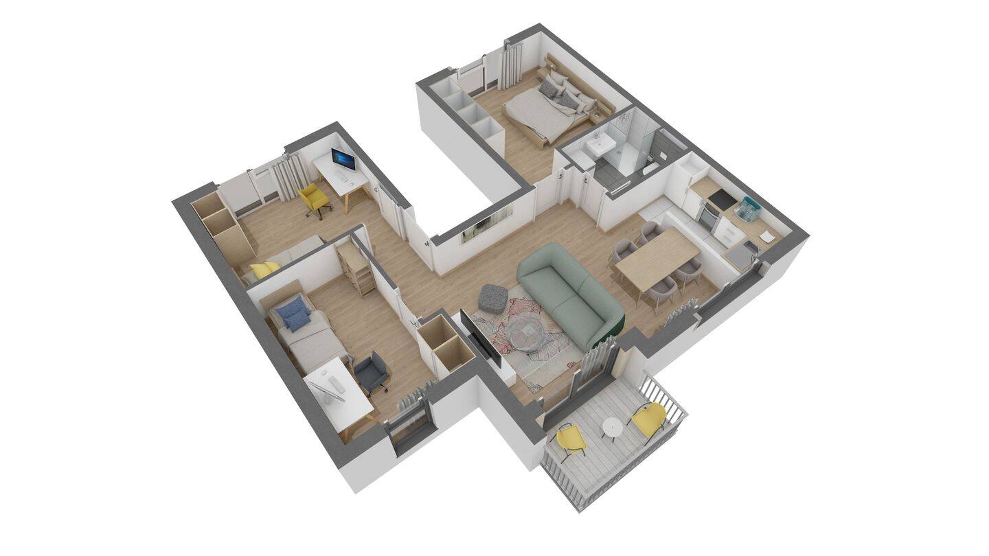 Attraktive 4 Zimmer-Wohnung im 1. OG mit Balkon, 63075 Offenbach am Main (Bürgel Offenbach am Main Rumpenheim Waldheim)