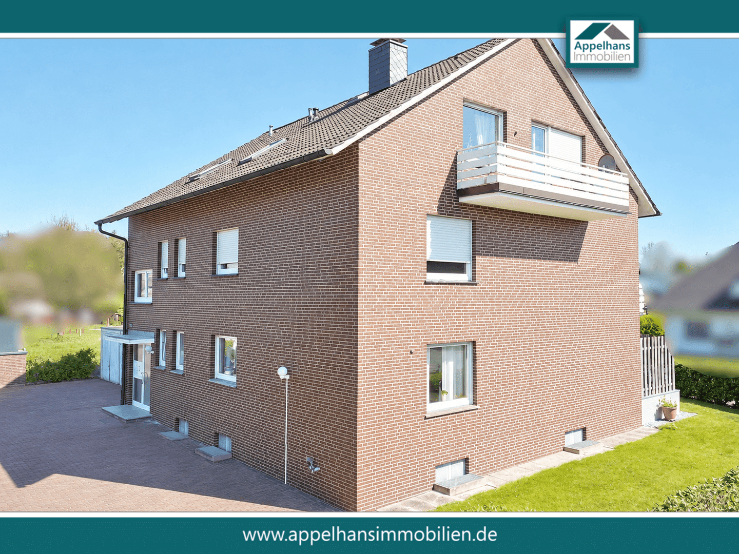 Attraktives Mehrfamilienhaus mit Balkon, Terrasse und Garten, 49584 Fürstenau