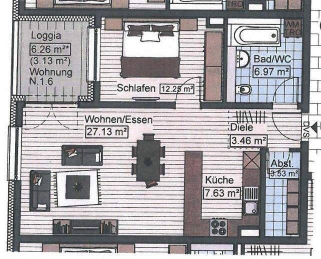 2-Zimmerwohnung in Neu-Ulm zu vermieten, 89231 Neu-Ulm