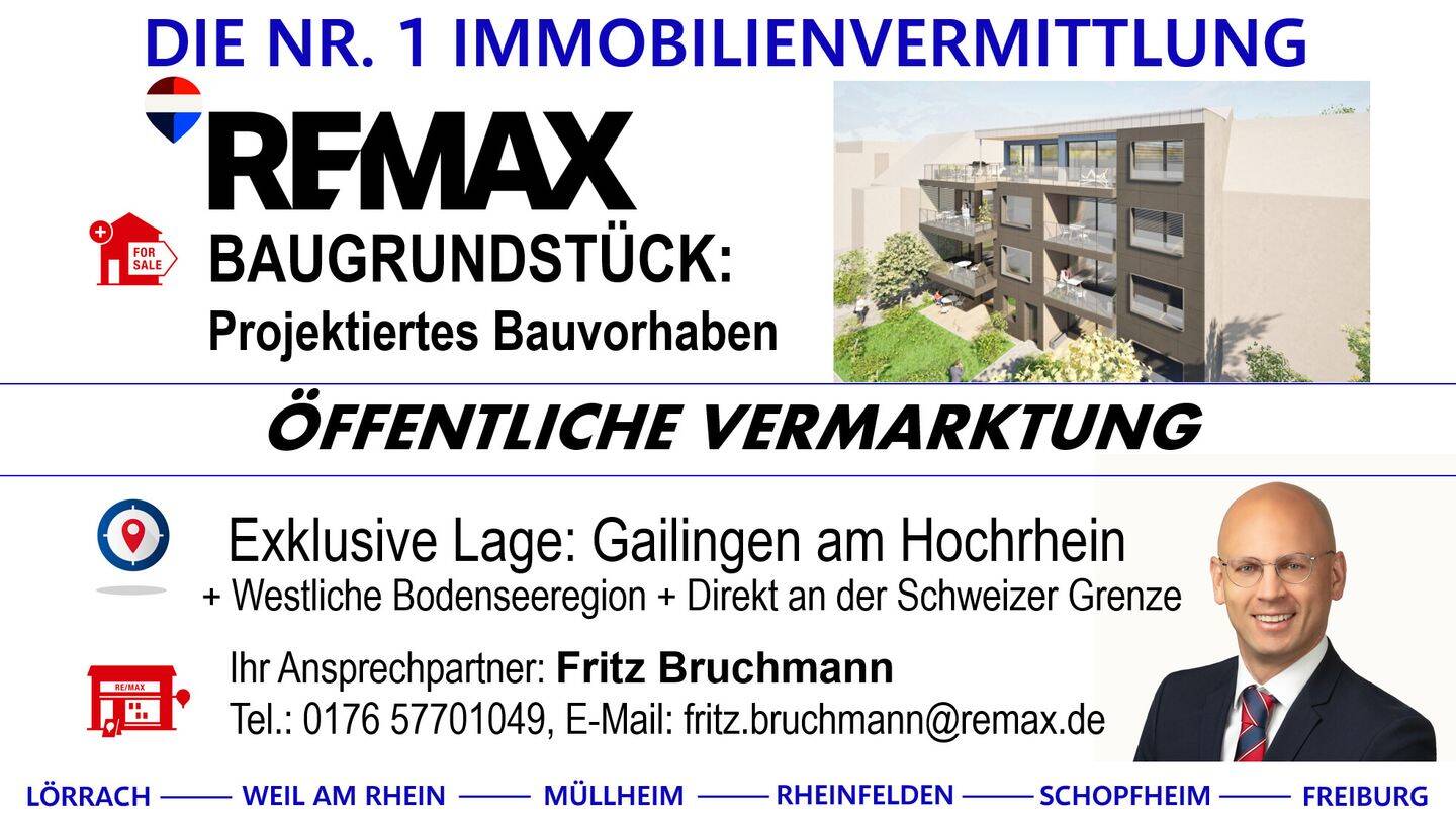 BAUEN SIE IHR TRAUMHAUS! 1 von 2 Baugrundstücken Top Lage Schweizer Grenze westliche Bodenseeregion, 78262 Gailingen am Hochrhein
