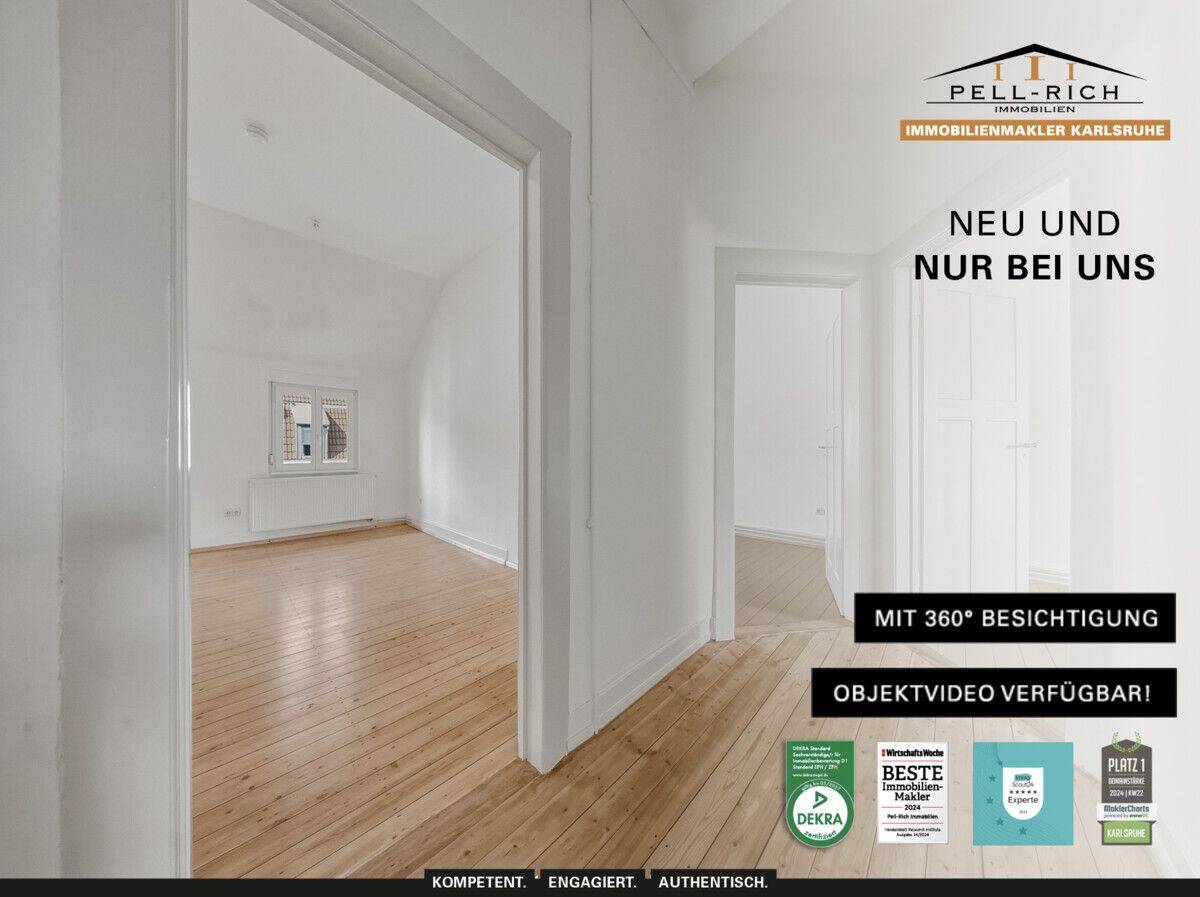 GROSSZÜGIG – Wohnung mit viel Raumgefühl und Charme in denkmalgeschützten Altbau-Mehrfamilienhaus, 76131 Karlsruhe