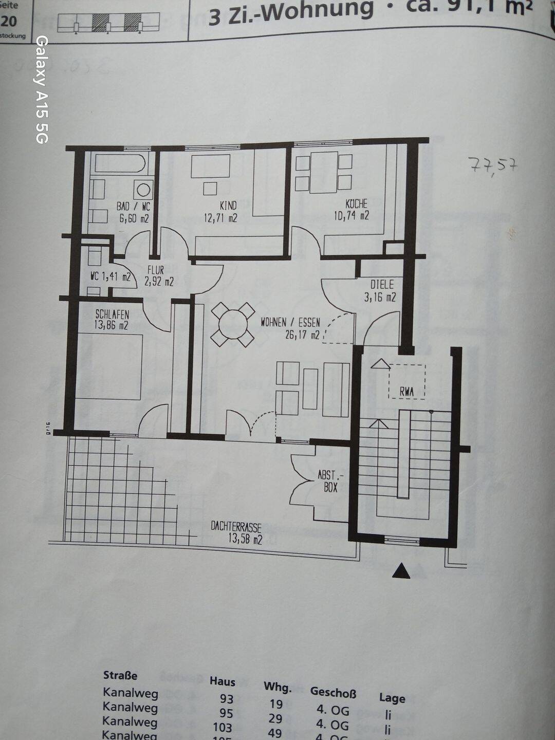 KA-Nordstadt, Penthouse, 3 Zi/Terrasse, 76149 Karlsruhe (Neureut Nordstadt)