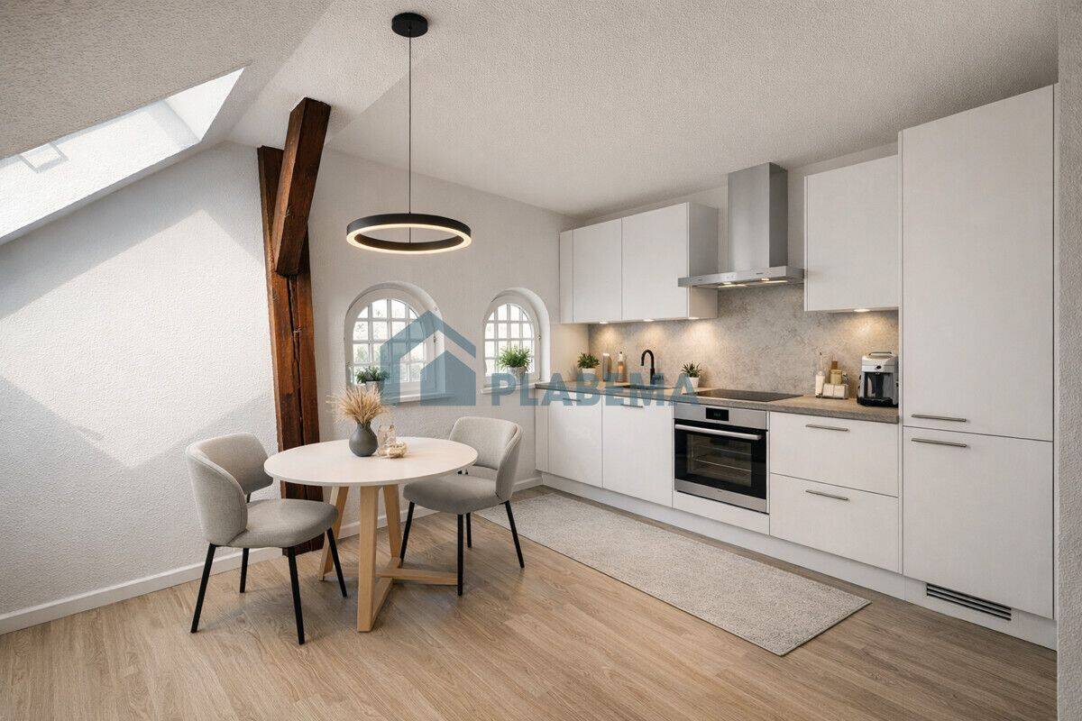 1 Zimmer-Wohnung im Dachgeschoss mit neuer Einbauküche incl Waschmaschine, 17489 Greifswald