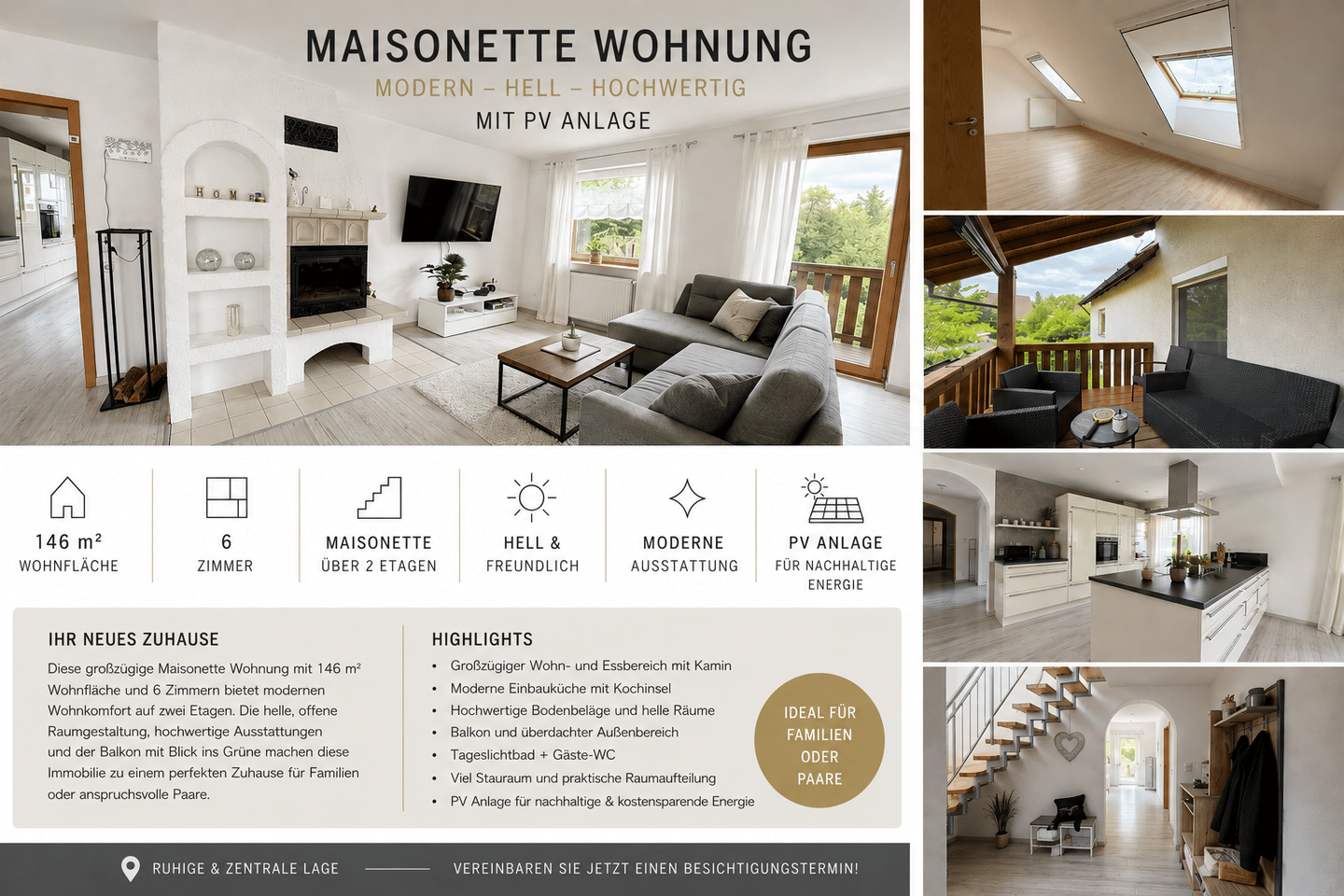 Moderne 6-Zimmer-Maisonette mit PV-Anlage – perfekt für Familien und Anleger!, 74639 Zweiflingen