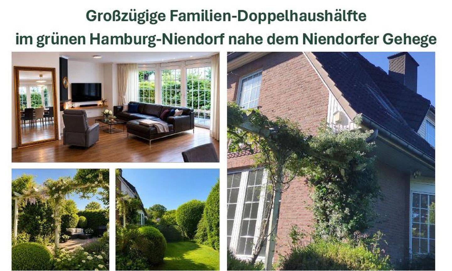 Großzügige Familien-Doppelhaushälfte im grünen Hamburg-Niendorf, 22459 Hamburg (Eimsbüttel Niendorf Schnelsen)