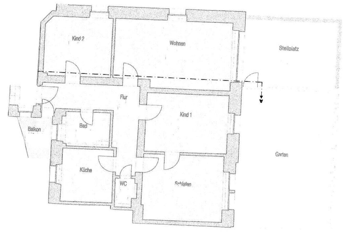 4-Zimmer-Wohnung mit Balkon und eigenem Gartenteil in Top-Lage zu vermieten!, 97072 Würzburg (Altstadt Sanderau)