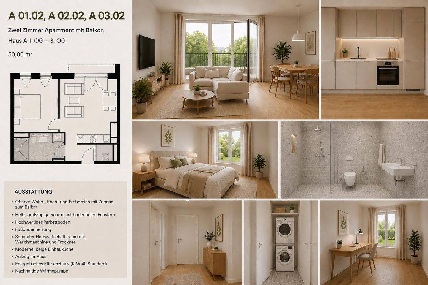 Zwei-Zimmer-Neubauwohnung mit Balkon – Erstbezug in Berlin-Pankow, 13187 Berlin (Pankow)