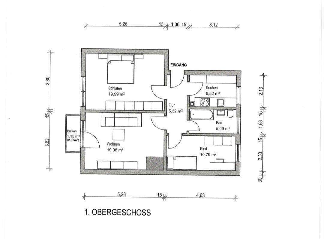 Helle 3-Zimmer-Wohnung mit Südwestbalkon und Garage – sofort bezugsfrei, 85622 Feldkirchen