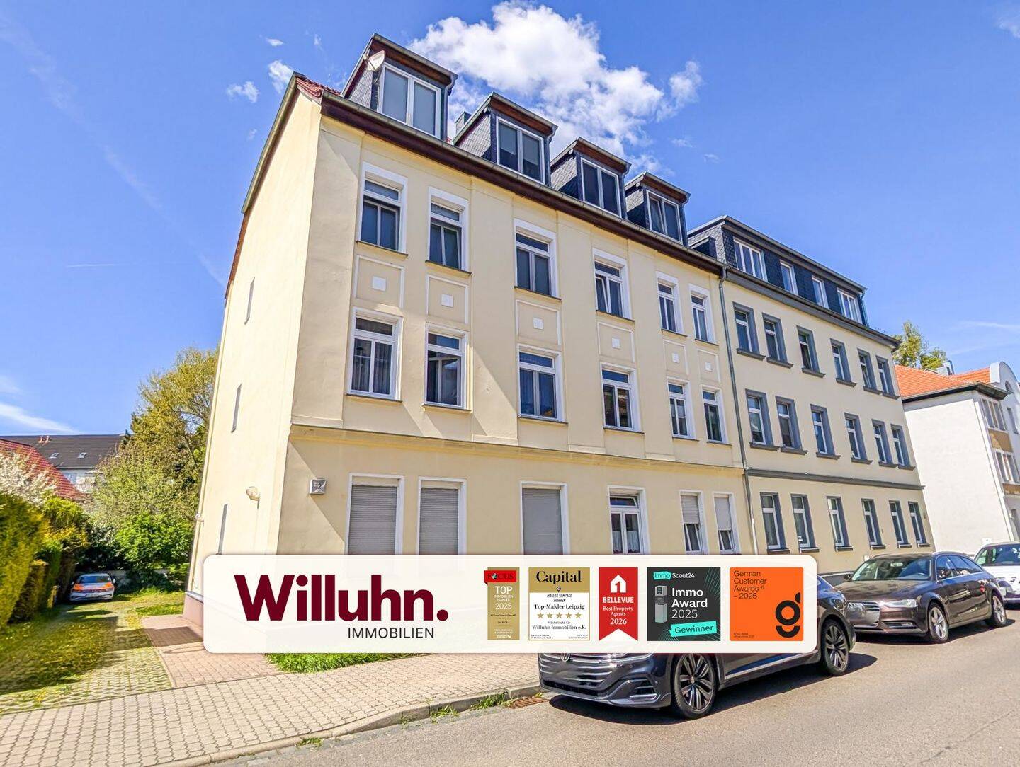 Ruhig & Naturnah: Renditestarkes MFH – Kernsanierung 2003 – 7 WE – Balkone – Stellplätze, 4249 Leipzig (Großzschocher Hartmannsdorf-Knautnaundorf Knautkleeberg-Knauthain Lausen-Grünau)