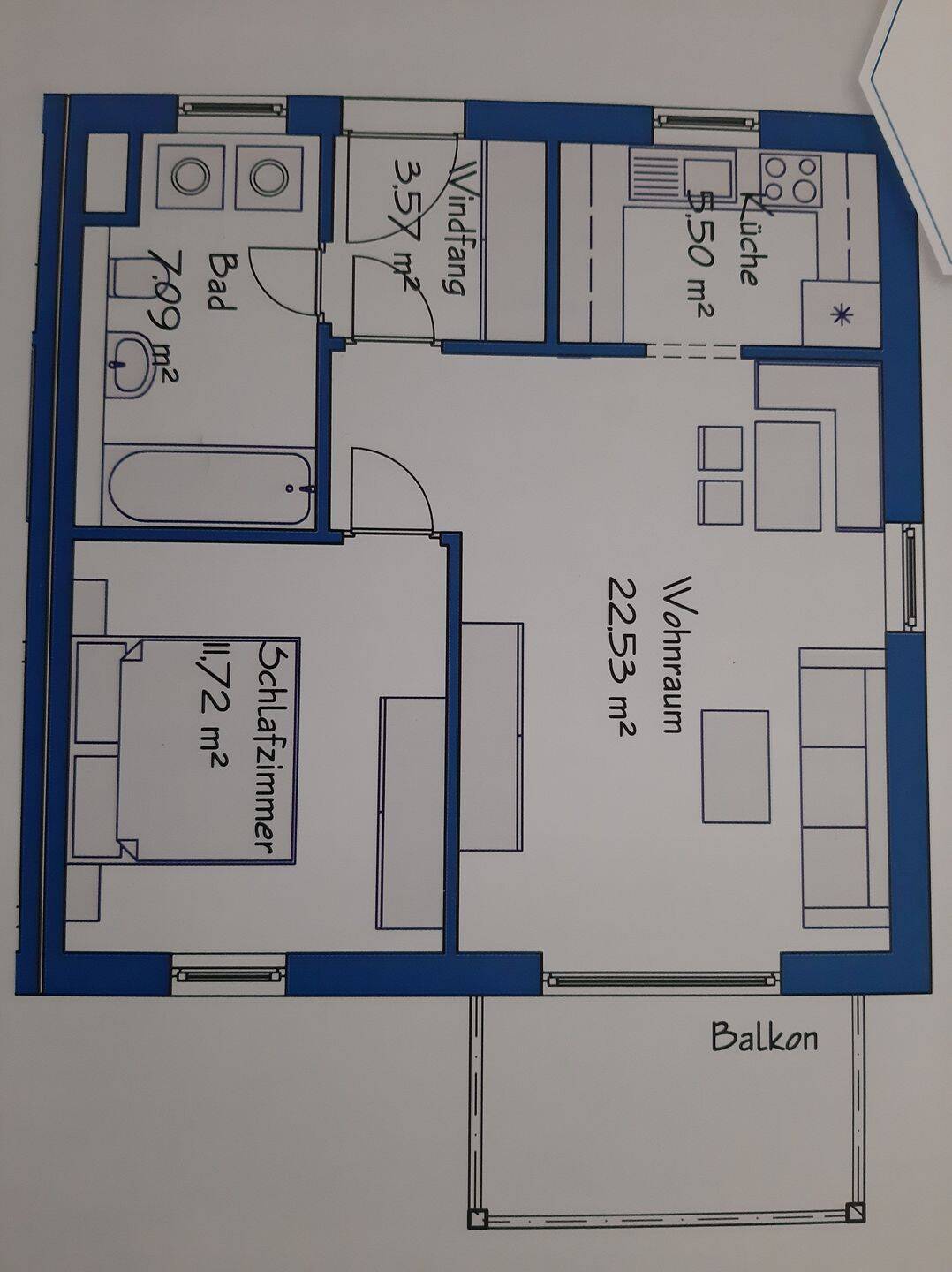 Wohnung mit zwei Zimmern in Vilsbiburg, 84137 Vilsbiburg