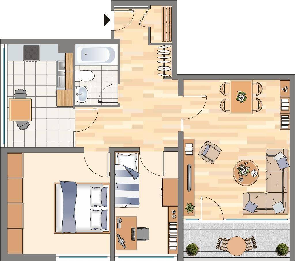3-Zimmer-Wohnung in Dortmund Hörde (WBS für 75m² erforderlich!), 44263 Dortmund (Hörde Mitte Schüren)