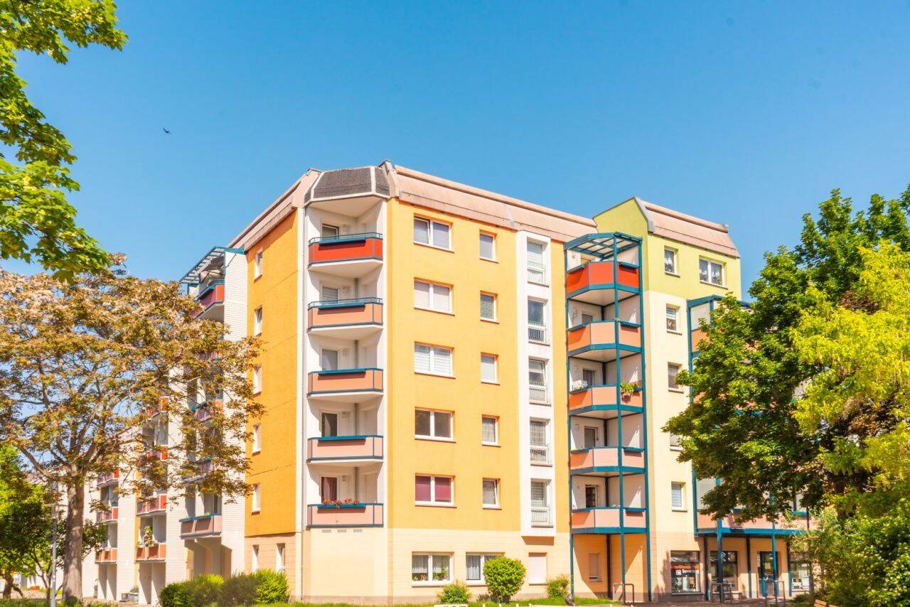 Top-Grundriss in Sonnenberg-Süd: Helle 3-R-Wohnung mit Sonnen-Balkon & Abstellraum! – Chemnitz – Bild 1 von 1