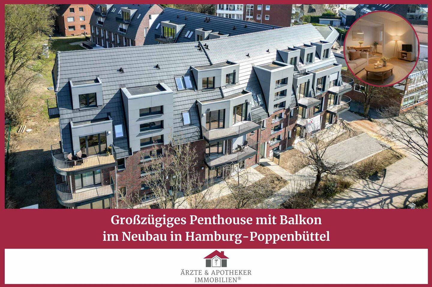 Großzügiges Penthouse mit Balkon im Neubau in Hamburg-Poppenbüttel
