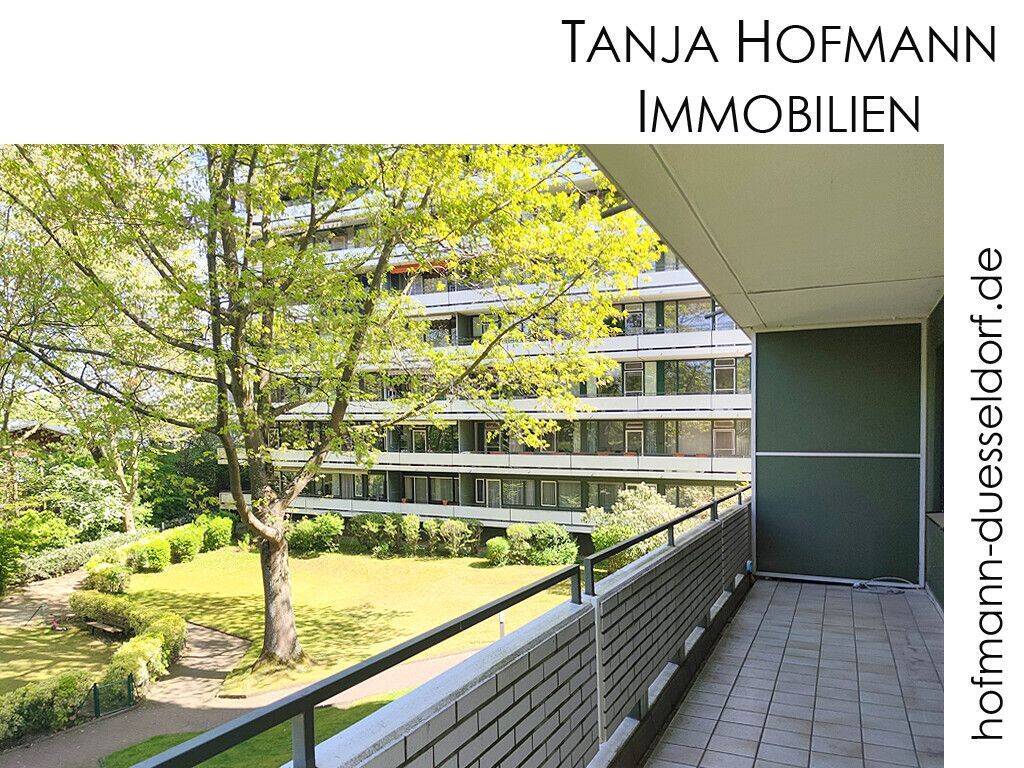 3-Zimmer-Wohnung mit großem Balkon in grüner Oase, 40547 Düsseldorf (Lörick Niederkassel Oberkassel)