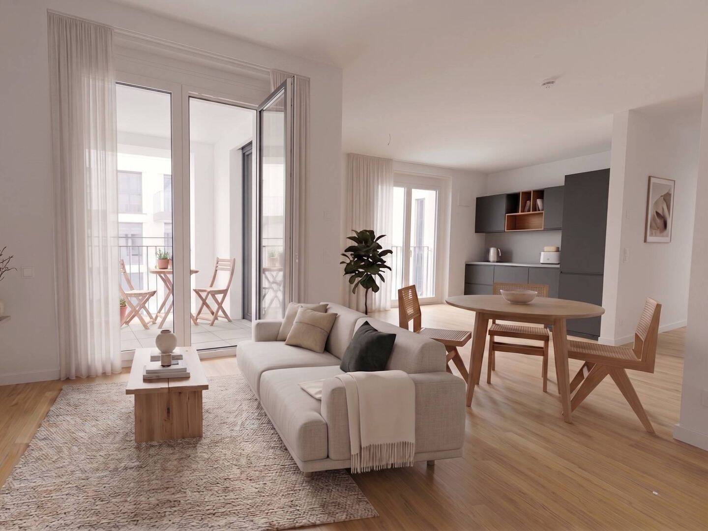 Penthouse-Feeling über den Dächern Berlins: 3-Zimmer-Neubauwohnung mit EBK und TERRASSE am Hackeschen Markt, 10178 Berlin (Mitte)