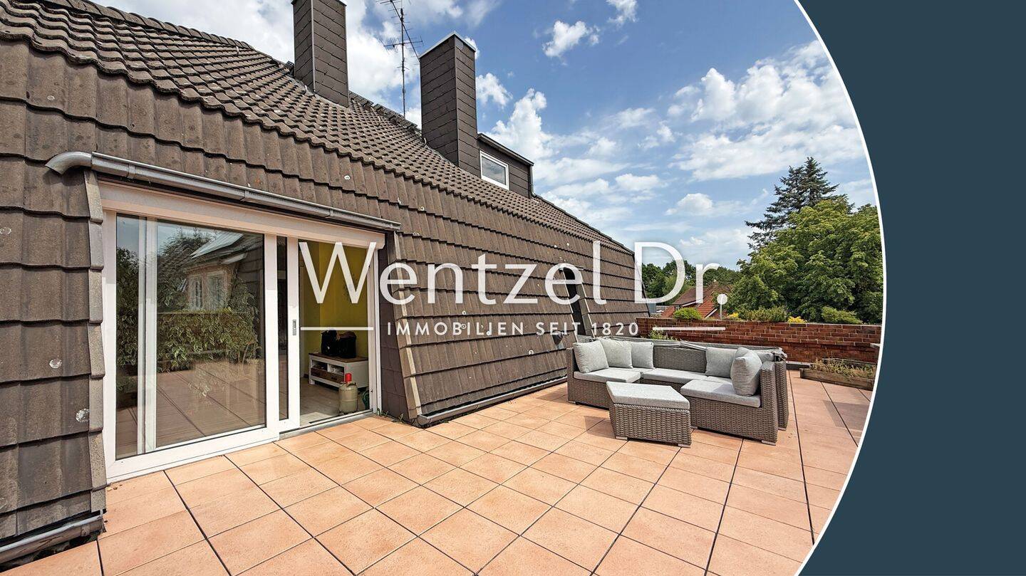 Großzügige Maisonettewohnung mit ca. 120 m² Wohnfläche, große Dachterrasse und Einzelgarage – Wentzel Dr.