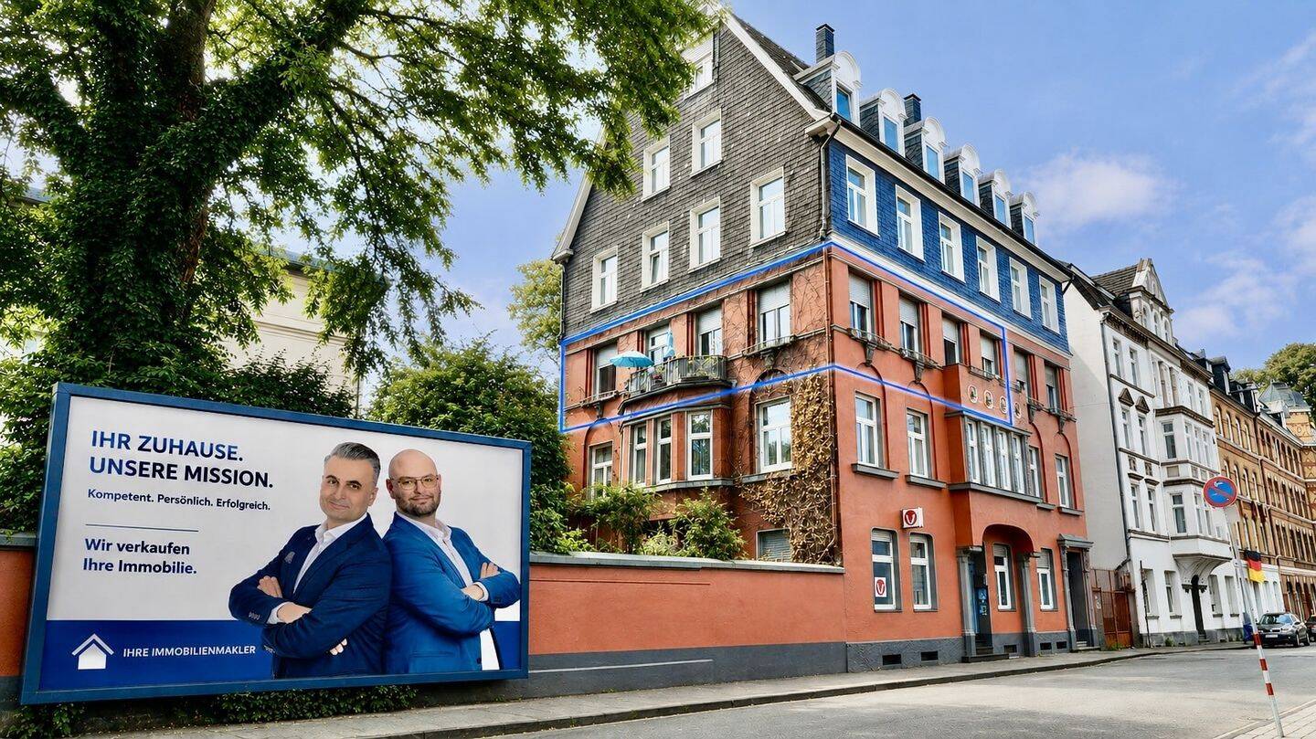 Repräsentative 4-Zimmer-Wohnung mit Aufzug, zwei Balkonen und Gemeinschaftsgarten in zentraler Lage von Wuppertal-Ba, 42283 Wuppertal (Barmen)