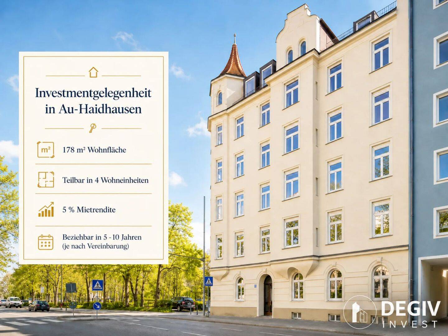 Au-Haidhausen! Kaufen, attraktive Miete erhalten & in spät. 10 Jahren einziehen, 81541 München (Au-Haidhausen Obergiesing Ramersdorf-Perlach)