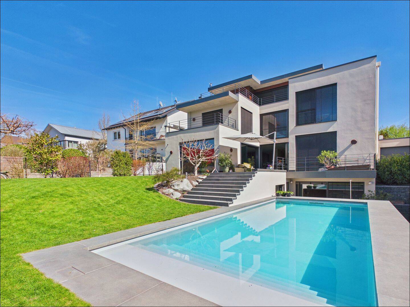 Design, Licht, Rückzug: Anwesen am Godelsberg mit Pool, Spa & Skylounge, 63739 Aschaffenburg (Innenstadt Österreicher Kolonie)