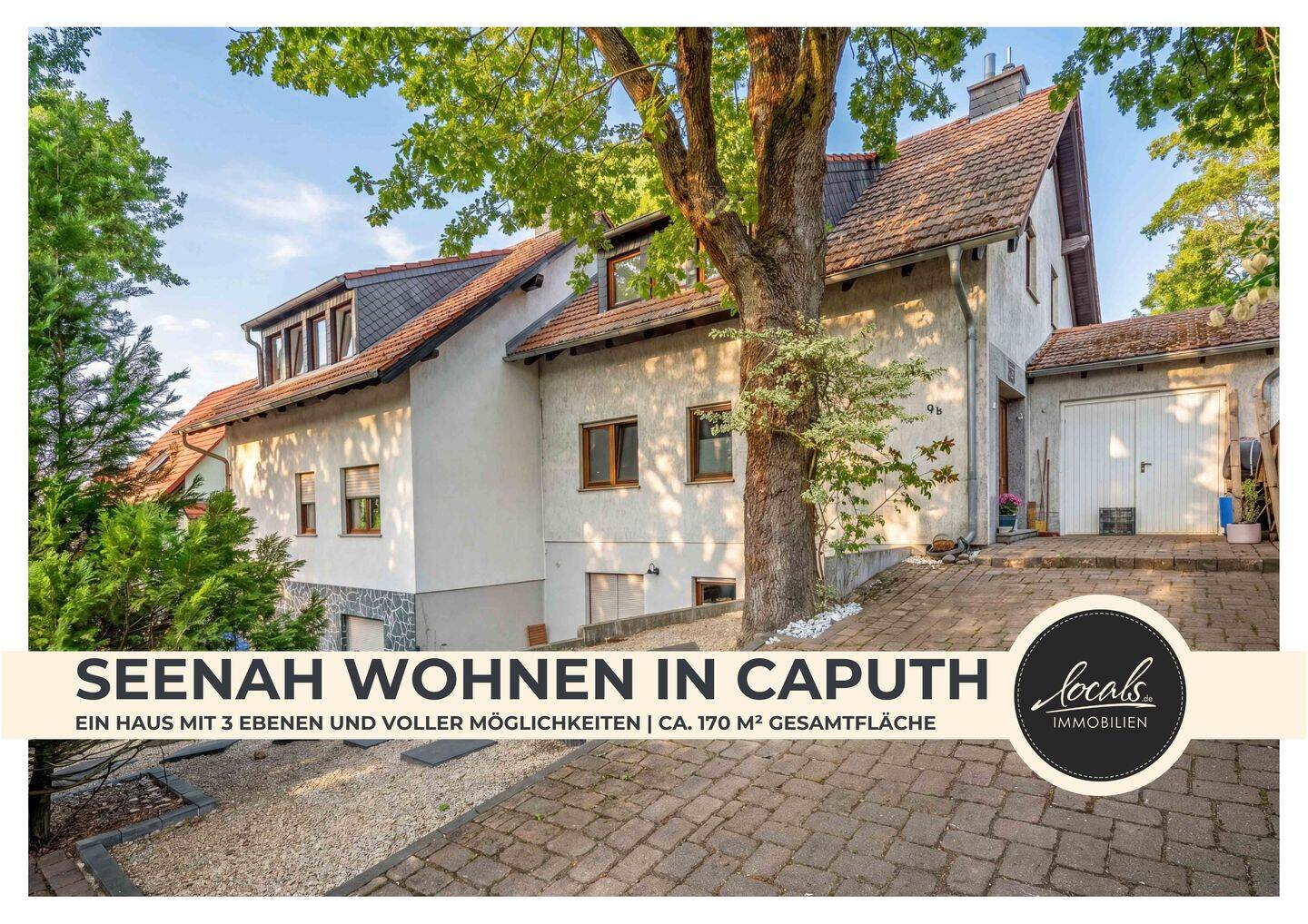 Caputh: Wohnhaus mit 3 Ebenen nahe Templiner See – wohnen, vermieten, kombinieren, 14548 Schwielowsee
