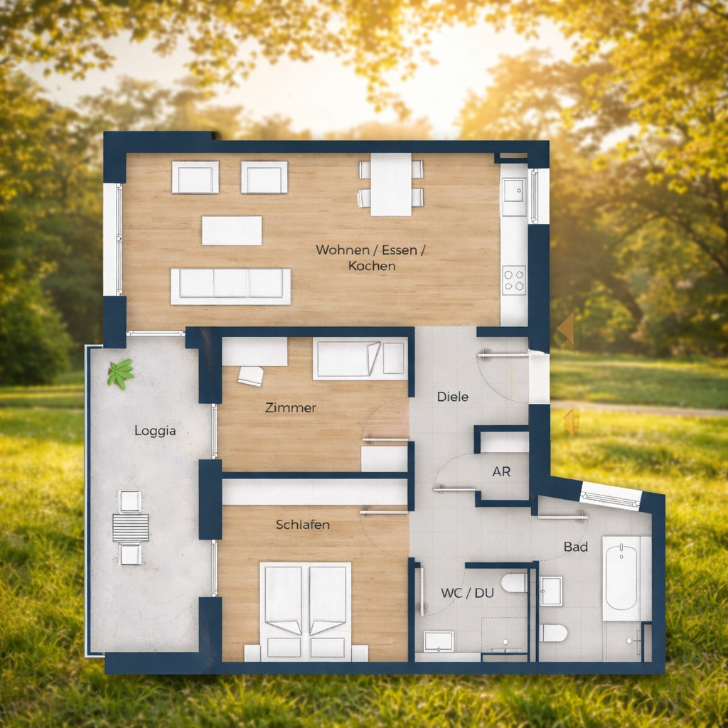 Aktion – Wenn Abendlicht und Parkluft zu Hause ankommen – 3-Zimmer am Marienbergpark, 90425 Nürnberg