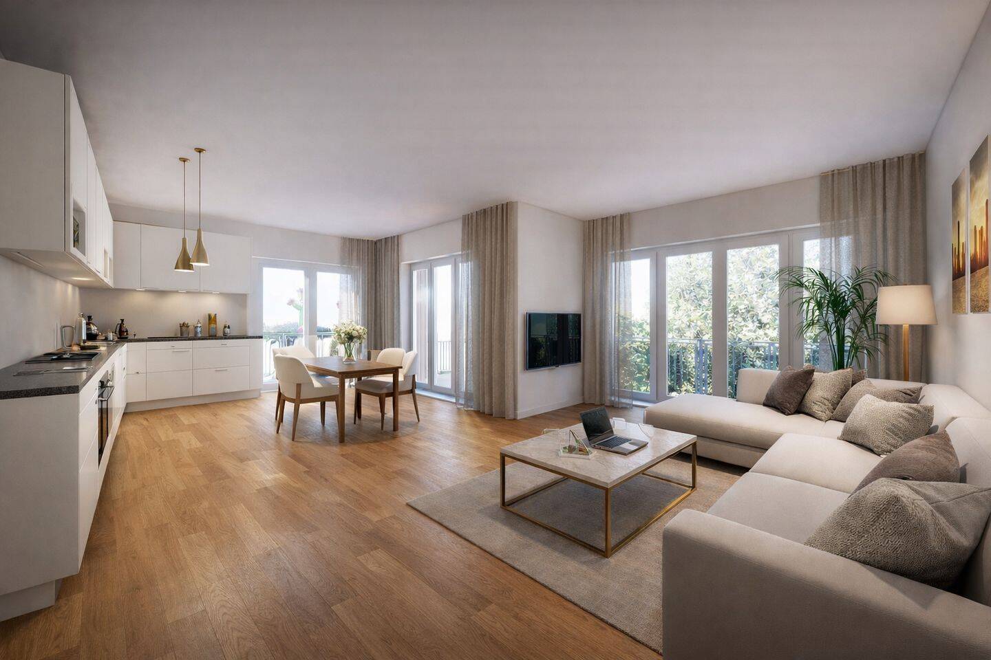 Komfortables Wohnen im Alter – 2-Zimmer-Neubau mit zwei Balkonen in Seenähe, 4416 Markkleeberg