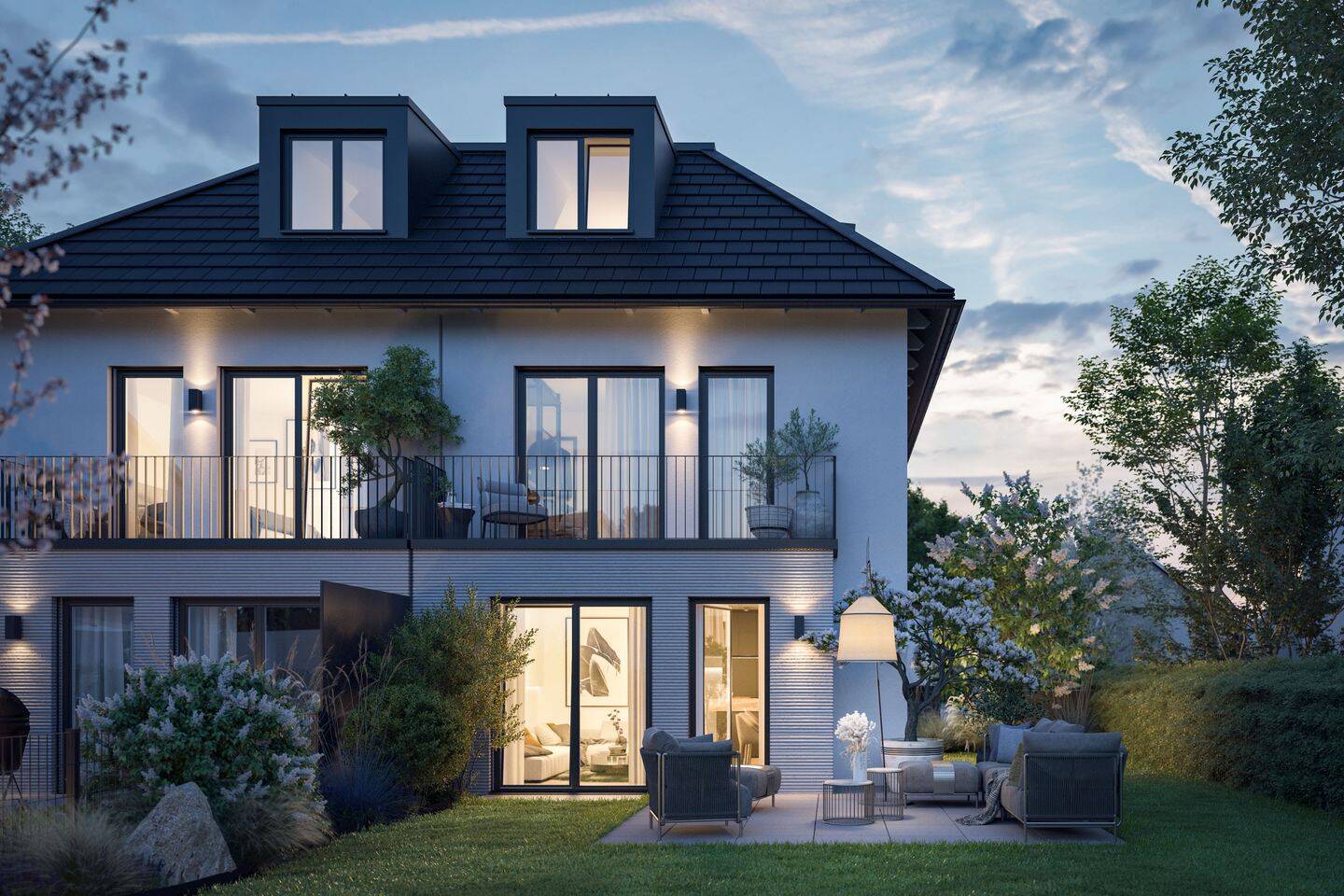 Effizienzhaus 55/KfW 55-Stilvolles Stadthaus mit Südwest Ausrichtung im schönen Aubing (H4), 81249 München (Allach-Untermenzing Aubing-Lochhausen-Langwied Pasing-Obermenzing)