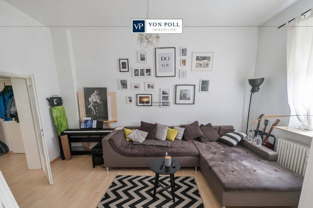 Würzburg-Altstadt: Hohe Decken & Gepflegter Altbaucharme – 2-Zimmerwohnung mit Balkon & Einbauküche, 97070 Würzburg (Altstadt)
