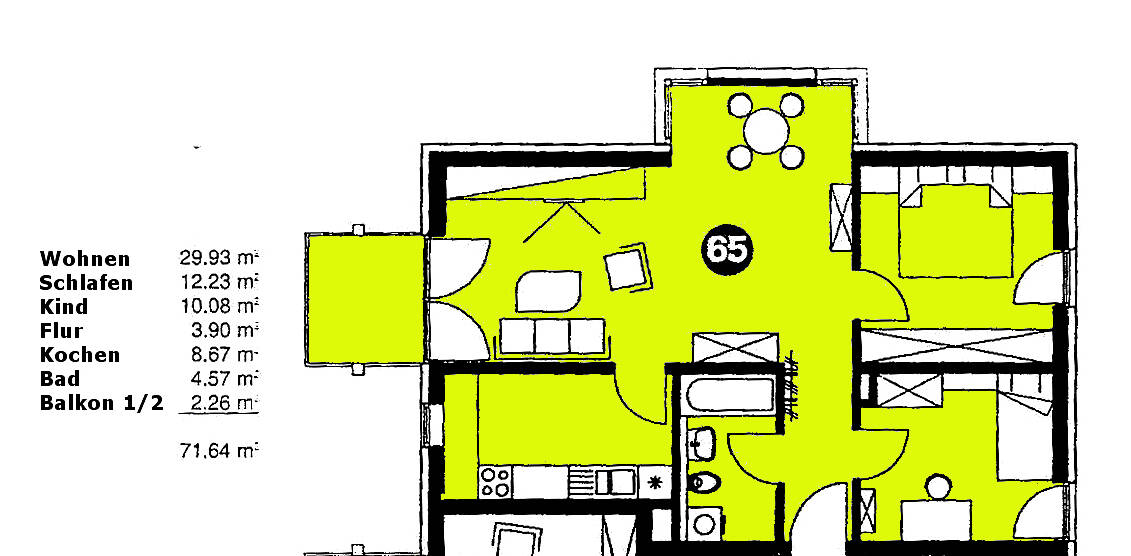 Freiburg Ost, 3 Zimmer, Fernwärme, frei, Bj.1996, 79117 Freiburg im Breisgau