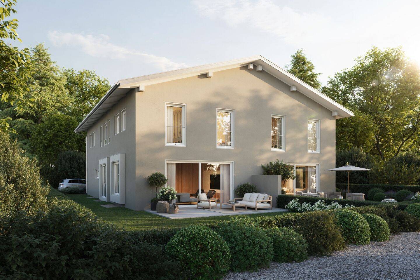 FELDAFING: NEUBAU DOPPELHAUS MIT VIEL PLATZ, 82340 Feldafing