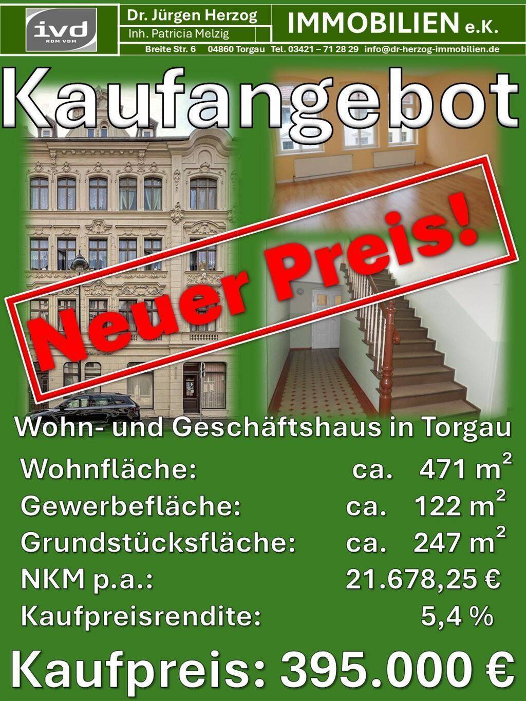 Wohn- und Geschäftshaus in Torgau, 4860 Torgau