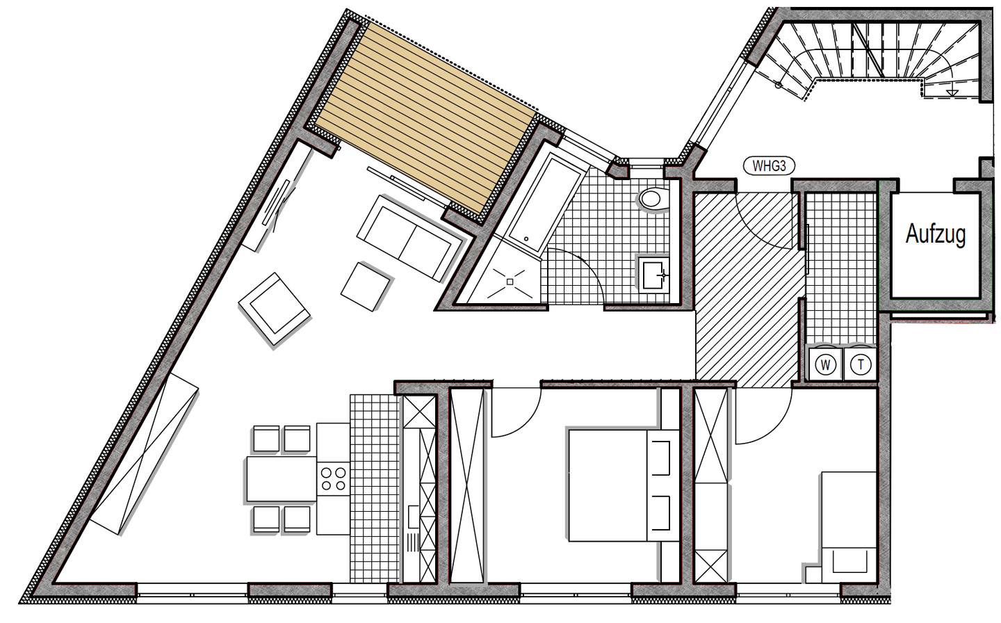 Moderne 3‑Zimmer‑Wohnung in guter Lage, 63741 Aschaffenburg (Damm Innenstadt Leider Nilkheim Strietwald)