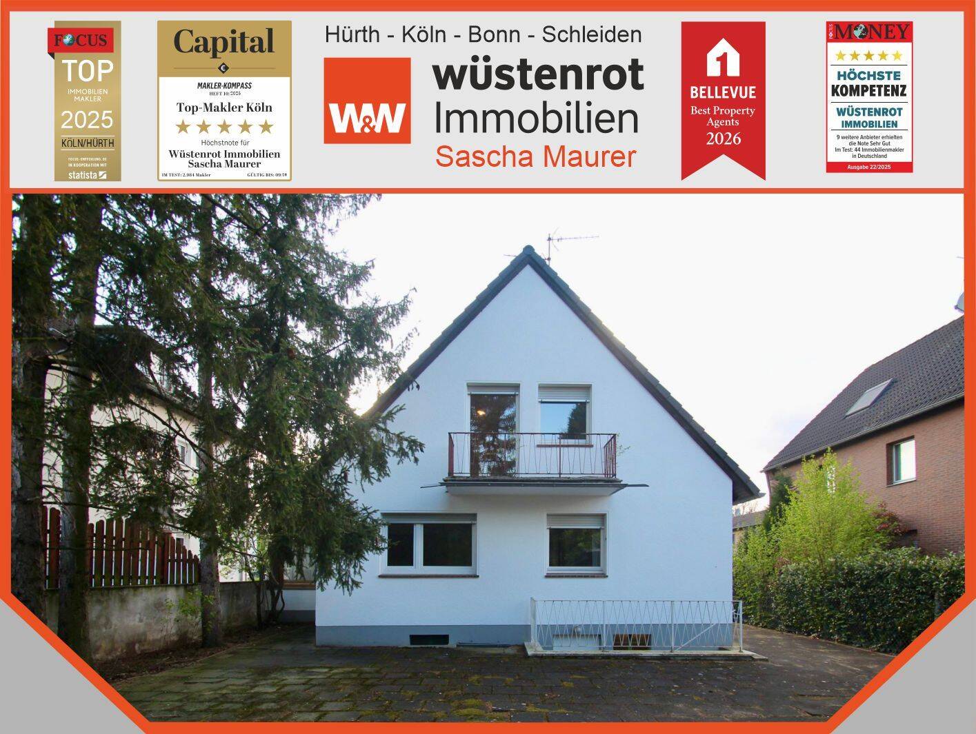 Mit 3D-Rundgang: Ein- bis Zweifamilienhaus in Köln mit weiterem Grundstück, 51147 Köln (Porz)