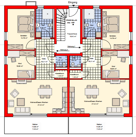 Neubau: Moderne 3-Zimmer-Wohnung mit großem Balkon!, 78661 Dietingen